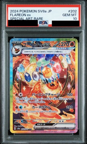 画像1: 【PSA10鑑定済】ブースターex/SAR【炎】［sv8a］《202/187》 (1)